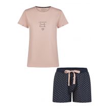 By Louise Dames korte pyjama set shortama roze