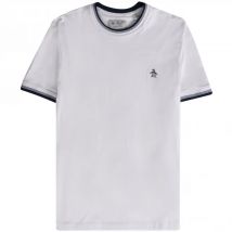 Original Penguin Sticker pete tipped ringer white