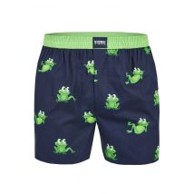 Happy Shorts X heren wijde boxershort met binnenbroek kikker print