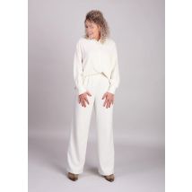Modström Off white boucle wide leg pantalon karter