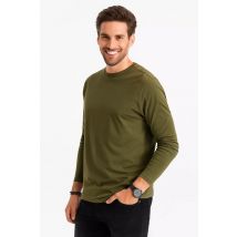 Ombre Longsleeve heren olijf - jidney