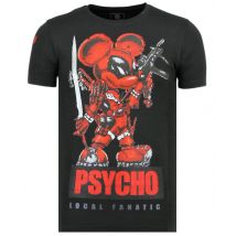 Local Fanatic Psycho mouse bedrukte t-shirt