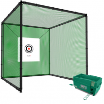 Hillman PGM 3m Heavy Duty Golf Practice Cage And Ball Dispenser Package