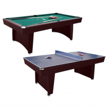 Air King 7ft Dual Pool & Table Tennis Table with Mahogany Body