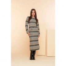 Geisha 47610-20 dress sand/black