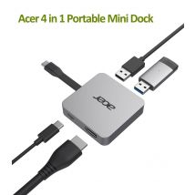 Acer Rozszerzenie Portów USB Type-C 4 w 1  | Srebrny