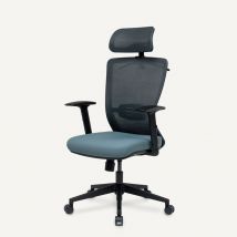 FlexiSpot BS3 Chair Ergonomic Office Chair Ergonomic Resilient Swivel Study Office Chair in Blue with Arms and Back Support