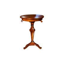 Table basse ronde en bois de cerisier marqueté, Cappellini