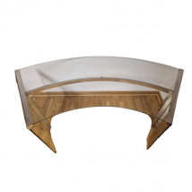 Bureau président junior en verre transparent trempé, Gallotti & Radice