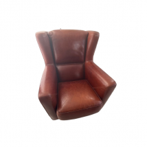 Fauteuil Bergère en cuir (marron), Baxter