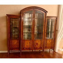 Vitrine en bois de ronce (années 80), Carpanelli