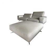 Ensemble canapé 3 places Presence avec pouf gris, Roche Bobois