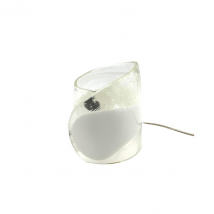 Lampe de table en verre soufflé de Murano blanc (années 70), La Murrina