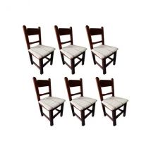 Ensemble de 6 chaises Melodia en bois massif, Linea In Arredamenti