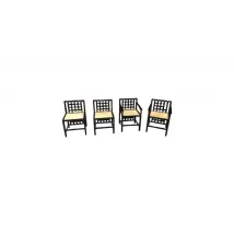 Lot de 4 chaises vintage Basset Lowke DS3/4 de Mackintosh, Cassina