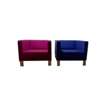 Lot de 2 fauteuils Lekker Strak bleu et rose, Lensvelt 1962