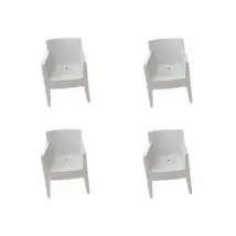 Set de 4 chaises Toy blanches, Driade