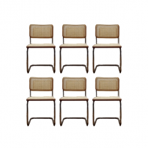 Lot de 6 chaises Cesca B32 en hêtre clair, MDF Italia