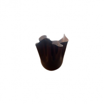 Vase Fazzoletto en verre de Murano noir de Paolo Venini, Venini