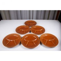 Set de 6 assiettes à apéritif en céramique émaillée, Pagnossin Treviso