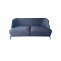 Canapé 3 places en velours tissu gris, Novamobili