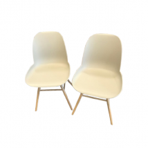 Paire de chaises de table Albert Kuip en bois massif, Zuiver