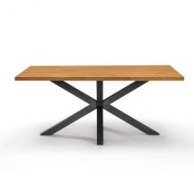 Table rectangulaire Praga City en bois et métal, Le Fablier