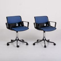 Paire de chaises de bureau Modus par Osvaldo Borsani (années 70), Tecno