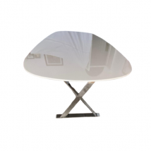 Table Pathos laqué blanc brillant, Maxalto