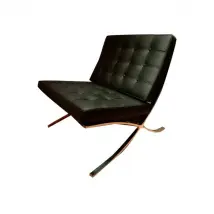 Fauteuil Barcelona série Mvseum en cuir (noir), Alivar