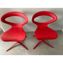 Paire de chaises Callita rouges par Andreas Ostwald, Infiniti