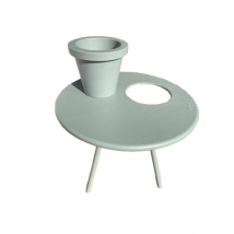 Table basse avec pot Bakkes gris clair, Fatboy