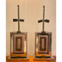 Paire de lampes de table Romeo Rega des années 70, Romeo Rega