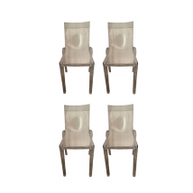 Lot de 4 chaises transparentes Hi Cut de Philippe Starck, Kartell