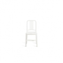 Chaise 111 Navy en plastique recyclé (blanc), Emeco