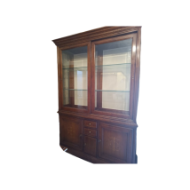 Vitrine Les cerisiers en bois avec portes vitrées coulissantes, Le Fablier