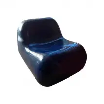 Fauteuil Jumbo en fibre de verre (bleu), Saporiti Italia