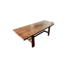 Table de salle à manger rectangulaire 611 en bois massif de Silvio Coppola (années 60/70), Bernini