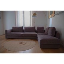 Canapé modulable et composable Ananta couleur aubergine, Saba