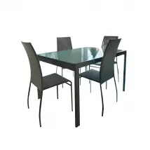 Set table extensible et 4 chaises dossier haut, Calligaris