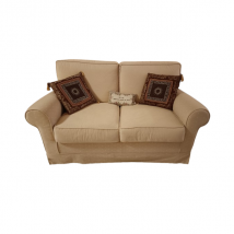 Canapé 2 places Adile en tissu (noisette), Adile