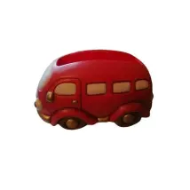 Statuette Thun Voiture - Volkswagen T2 en céramique rouge, Thun
