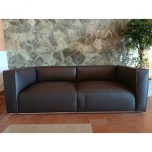 Canapé 2 places Shangai Young en cuir marron, Poliform