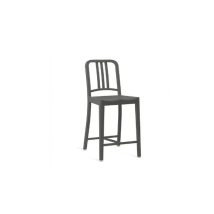 Tabouret de bar 111 Navy en plastique recyclé, Emeco
