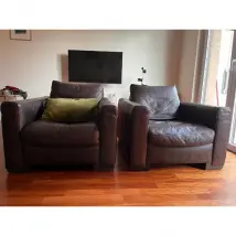 Ensemble de 2 fauteuils en cuir, Natuzzi