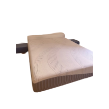 Lit double Air en cuir blanc, Lago