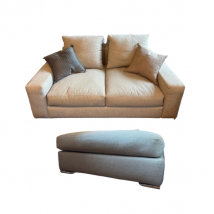 Set canapé 2 places et pouf Jagger de Rodolfo Dordoni, Minotti