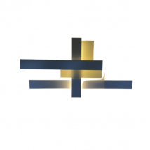 Applique murale modulable Fields blanc/jaune, Foscarini