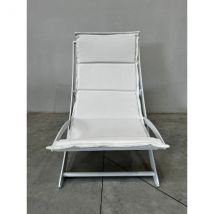 Chaise longue Hawaï blanche en aluminium laqué, Higold