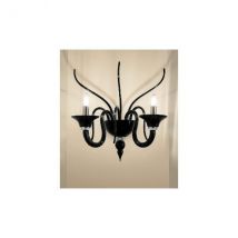 Applique murale Belzebù en verre de Murano noir, Leucos